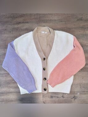NWOT, never worn, GAP colorblock cotton sweater